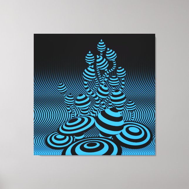 Lienzo Giant Canvas cielo azul Magic Mushrooms 1 m². (Anverso)