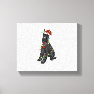 Lienzo Gigante Schnauzer Lover Xmas Santa Giant Schnauzer