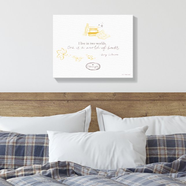 Lienzo Gilmore Girls Rory Book Quote Design (Insitu(Dormitorio))