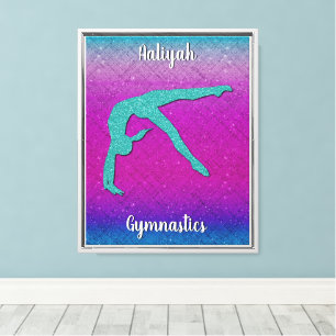 Lienzo Gimnasia Chica Turquoise Magenta Ombre