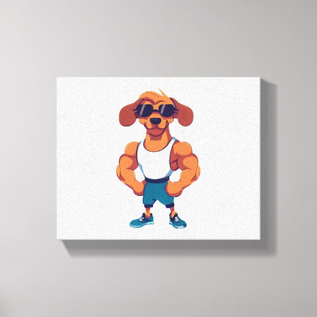 Lienzo Gimnasio de perro (Anverso)