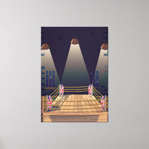 Lienzo Gimnasio del anillo de boxeo británico.