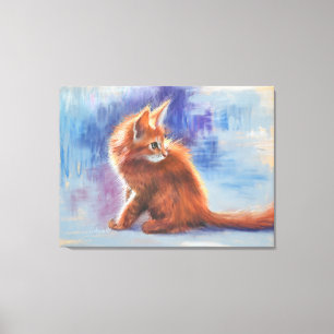 Lienzo Ginger Kitten en luz pastel