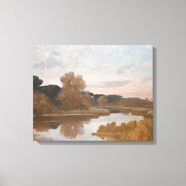 Lienzo Giovanni Costa.- Castel Fusano (Anverso)