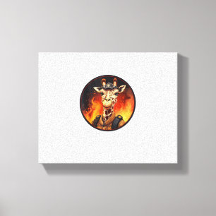 Lienzo Girafas de la brigada de bomberos