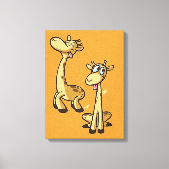 LIENZO GIRAFFE BABIES (Anverso)