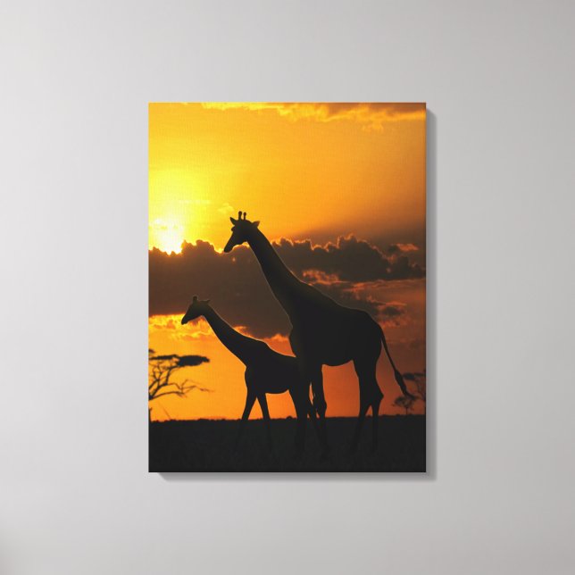 Lienzo Giraffe Family 2 (Anverso)