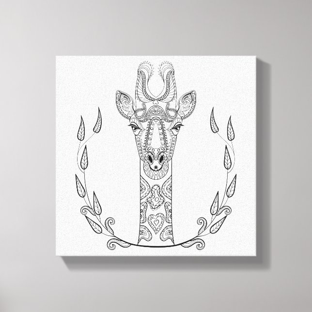 Lienzo Giraffe inspirada 6 (Anverso)