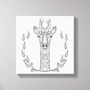 Lienzo Giraffe inspirada 6