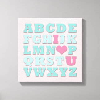 Lienzo Giraffe Mint Rosa Aqua Canvas Verde azuladas de ar