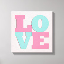 Giraffe Mint Rosa Aqua Canvas Verde azuladas de ar