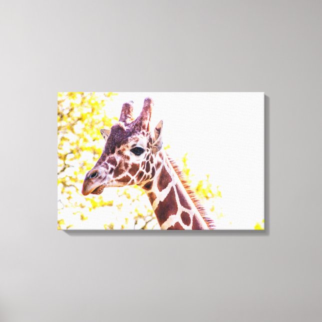 Lienzo Giraffe Portrait (Anverso)