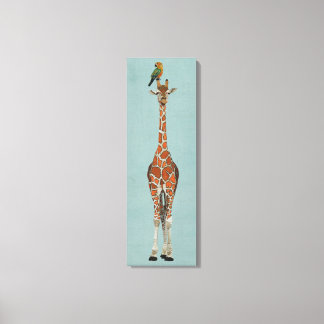 LIENZO GIRAFFE Y PARROT