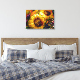 Lienzo "Girasol Dorado" 18" x 12" 