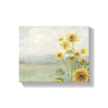 Girasol moderno Imagen en acuarela y personalizabl