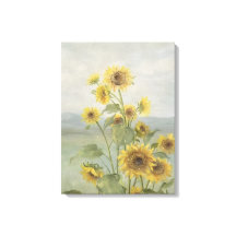 Girasol moderno Imagen en acuarela y personalizabl