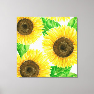 Lienzo Girasoles acuarela