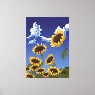 Lienzo Girasoles en verano