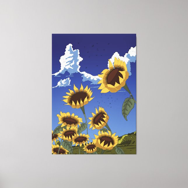 Lienzo Girasoles en verano (Anverso)