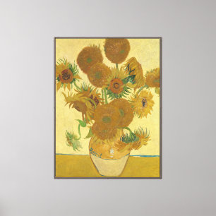 Lienzo Girasoles, pintura al óleo de naturaleza muerta, V