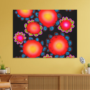 Lienzo Girasoles Rojos
