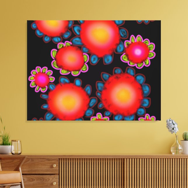 Lienzo Girasoles Rojos (Insitu (Sala de estar))