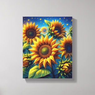 Lienzo Giros girasoles Leonardo Da Vinci origami