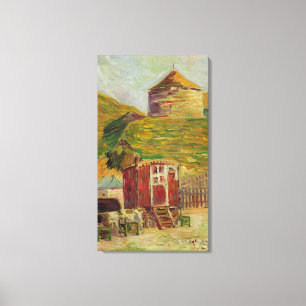 Lienzo Gitanos en Puerto-en-Bessin, 1883 (aceite en lona)