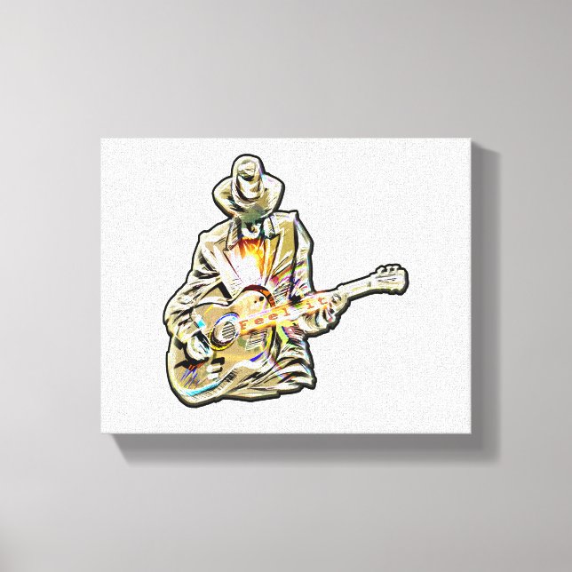 Lienzo Gitarren Blues Mann - Siéntanlo (Anverso)