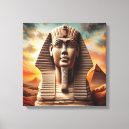 Lienzo Giza Sphinx Head con pirámides Egipto Travel