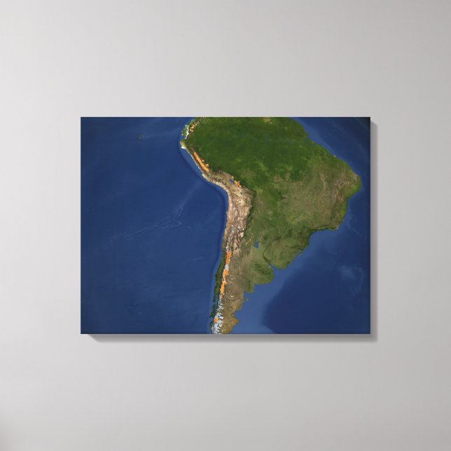 Lienzo Glaciares de regiones de Sudamérica (Anverso)