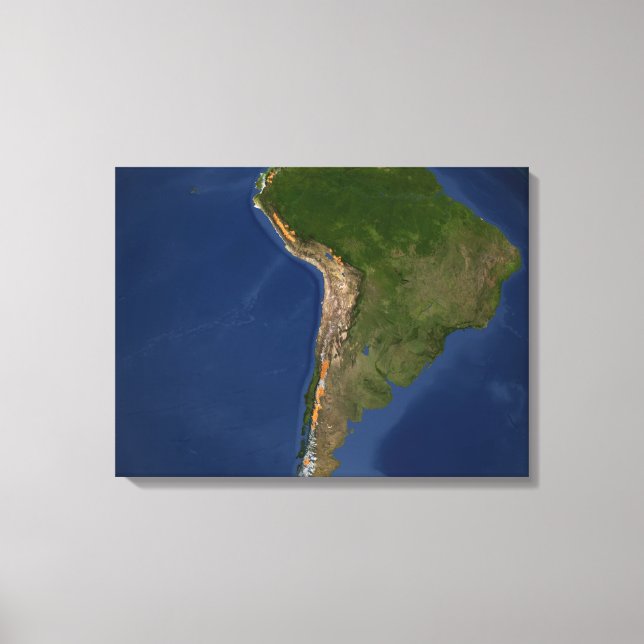 Lienzo Glaciares de regiones de Sudamérica (Anverso)