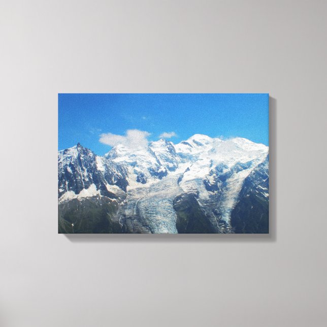 Lienzo Glaciares en Mont Blanc (Anverso)