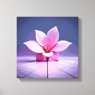 Lienzo Gladioli Dimensional: Obra maestra rosa y púrpura