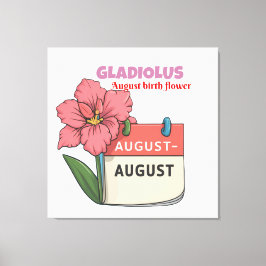Lienzo Gladiolus - Flor De Nacimiento Para Agosto