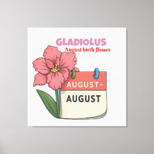 Lienzo Gladiolus - Flor De Nacimiento Para Agosto
