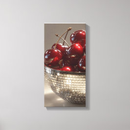 Lienzo Glam Disco Bowl Cherries Still Life Pop Art