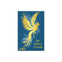 Glam Gold Phoenix Silver Purpurina Monograma Azul