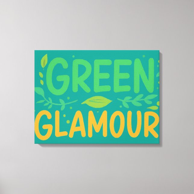 Lienzo Glamour verde (Anverso)
