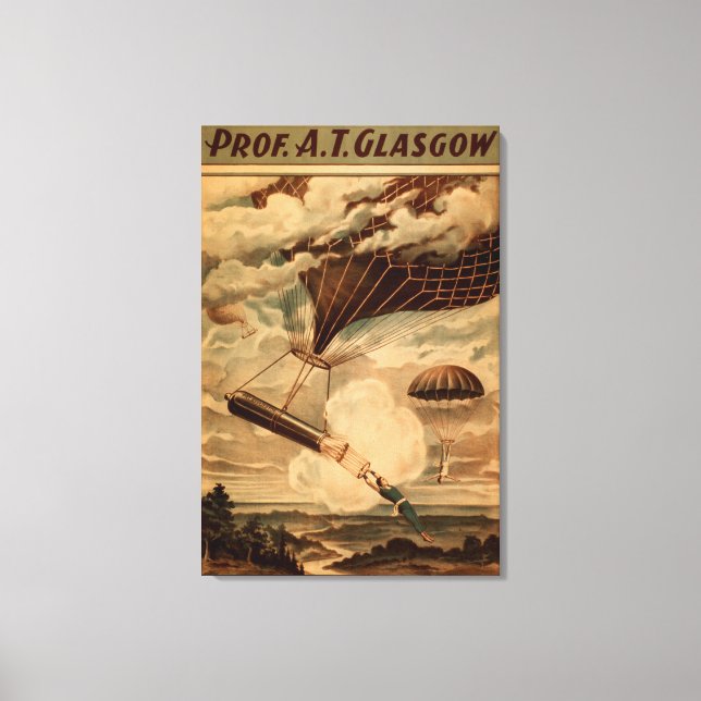 Lienzo Glasgow Poster de teatro de globo aerostático de c (Anverso)