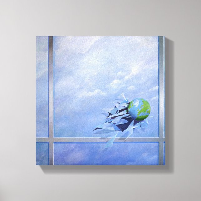 Lienzo Glass que rompe el mundo (Anverso)