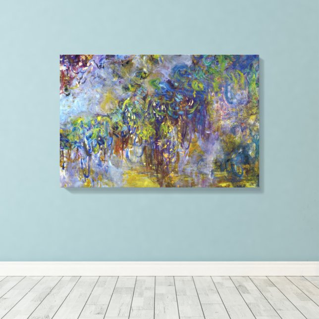 Lienzo Glicina (mitad derecha) por Claude Monet (Insitu (piso de madera))