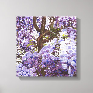 Lienzo Glicinias azules 2011