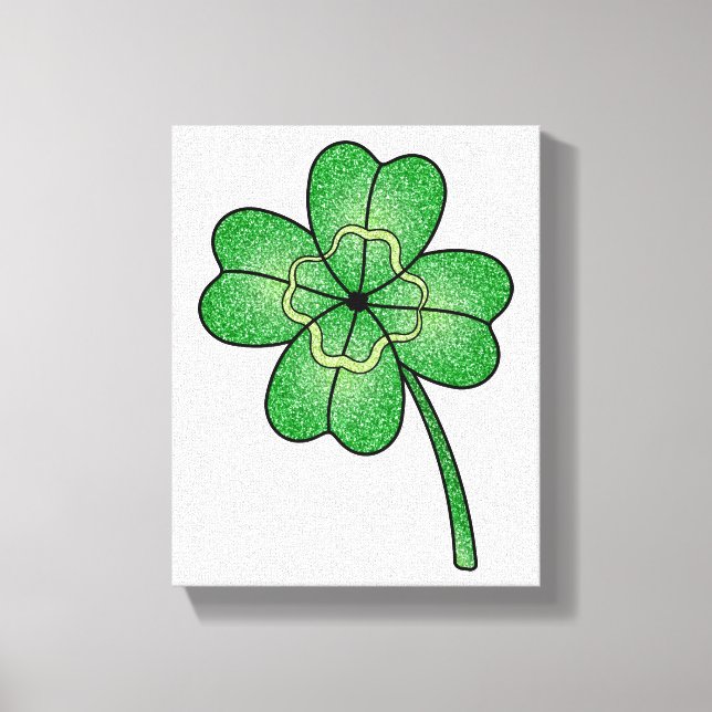 Lienzo Glitter Four Leaf Clover (Anverso)