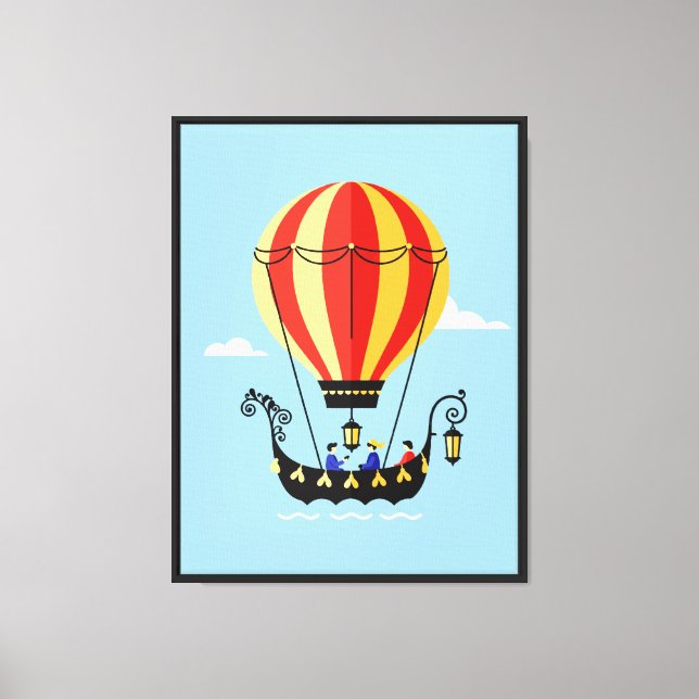 Lienzo Globo aerostático (Anverso)