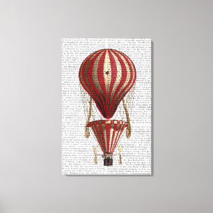 Lienzo Globo de aire caliente en niveles Imprimir rojo