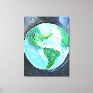 Lienzo Globo del Planeta Tierra Abstracto