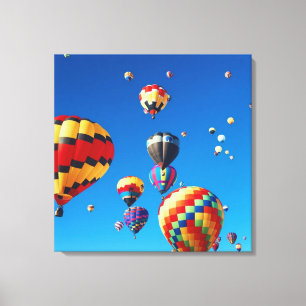 Lienzo Globos aerostáticos Cielo Azul