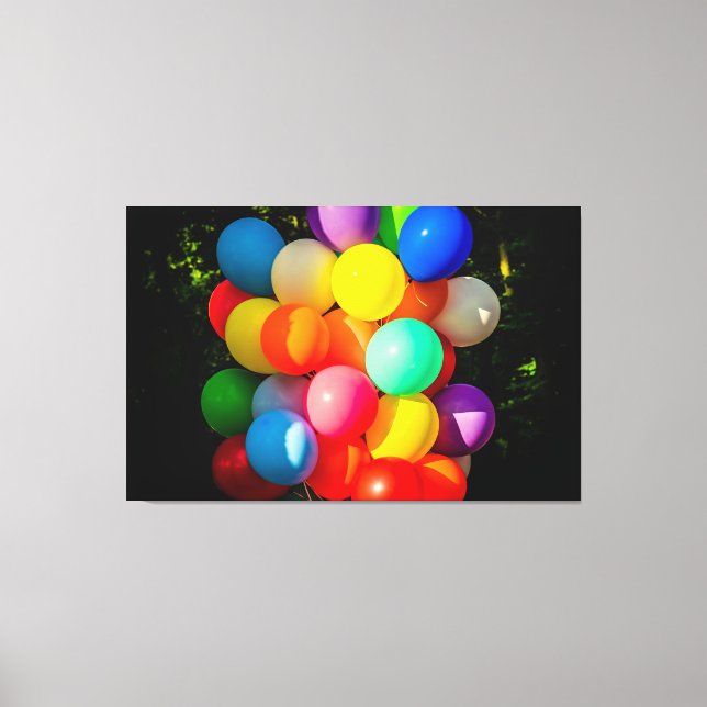 Lienzo Globos de juguetes coloridos (Anverso)