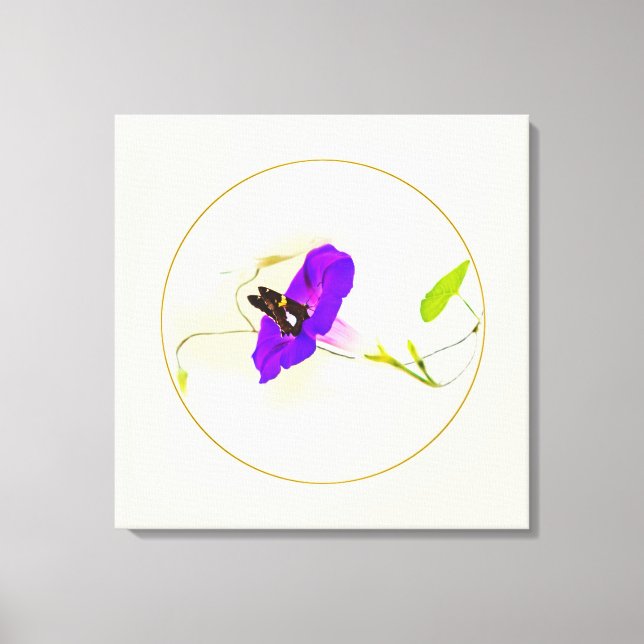 Lienzo Gloria de la Mañana y Mariposa (Anverso)